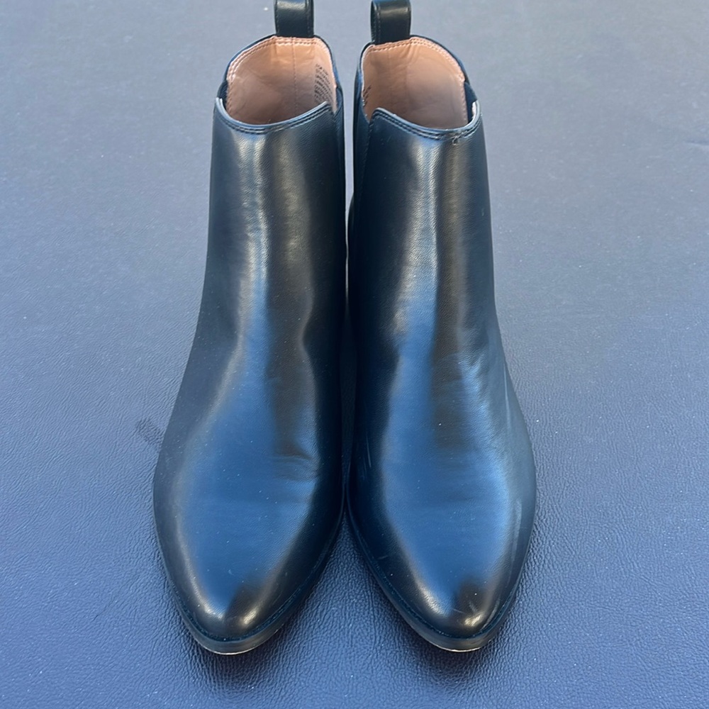 J.Crew black leather boots, size 10
